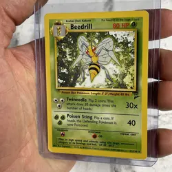 Pokemon TCG Beedrill Base Set 2 21/130 Regular Unlimited Rare Vintage NM/MT Vtg - Image 2