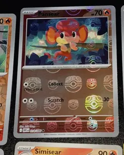 Pokemon TCG Pansear (Master Ball) 014/086 Sv: White Flare Holo + Bundle 6 Cards - Image 5