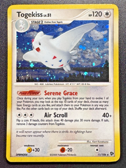 Togekiss 11/106 D&P Great Encounters Pokemon Card Holo Foil Rare MP - Image 1