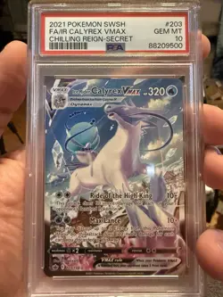 Ice Rider Calyrex VMAX Alt Art 203/198 - Pokemon Chilling Reign PSA 10 - Image 1