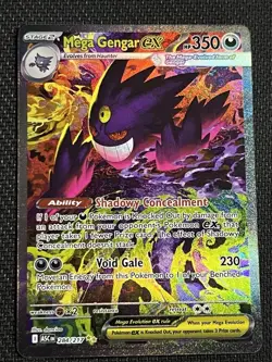 Pokemon Ascended Heroes Mega Gengar 284/217 EX SIR Special Illustration Rare NM+ - Image 1