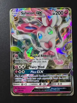Sylveon GX 92/145 Guardians Rising Ultra Rare Holo TCG Pokemon Card - Image 1