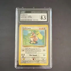 Pokemon Farfetch'd Base Set 27/102 CGC 8.5 Uncommon 1999 English TCG - Image 1
