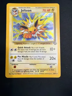 Vintage Pokemon holo Jolteon 4/64 Jungle Holo Mod play - Image 1