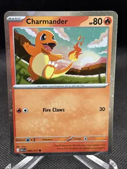 Pokemon Charmander 020/217 Cosmos Holo Promo Ascended Heroes Tech Sticker TCG - Image 1