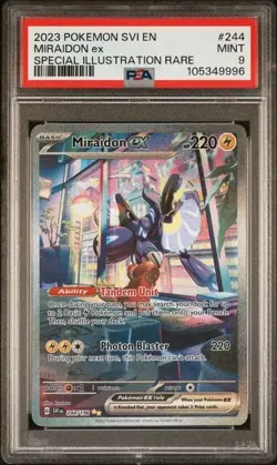 PSA 9 Miraidon ex - 244/198 - Scarlet & Violet Base - Pokemon - Read Description - Image 1