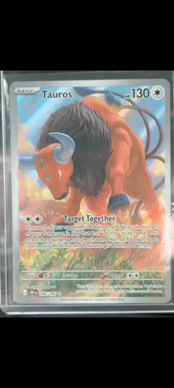 Pokemon 2026 Tauros 096/086 Chaos Rising Full Art Holo English 130 HP - Image 1