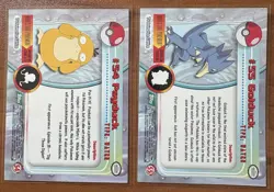 1999 Topps Pokemon TV Series 1 Psyduck #54 & Golduck #55 Blue Logo Lot Non-Foil - Image 2