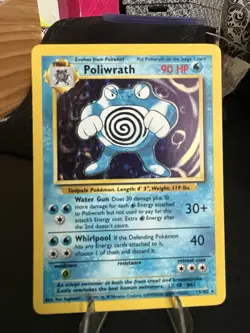 Pokemon Poliwrath Base Set Holo Rare 13/102 1999 90 HP English - Image 1