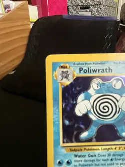 Pokemon Poliwrath Base Set Holo Rare 13/102 1999 90 HP English - Image 2