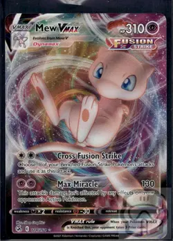 Mew VMAX 114/264 Holo VMAX Rare Fusion Strike Pokemon Holo NM/M - Image 3