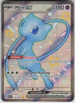 Mew ex 216/091 Shiny Ultra Rare Paldean Fates Pokemon Near Mint - Image 3