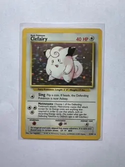 Clefairy 5/102 Unlimited Base Set Holo Rare Pokemon Card LP - Image 1