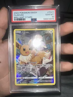 2022 Pokemon SWSH Brilliant Stars Eevee Trainer Gallery Holo #TG11/TG30 PSA 10 - Image 1