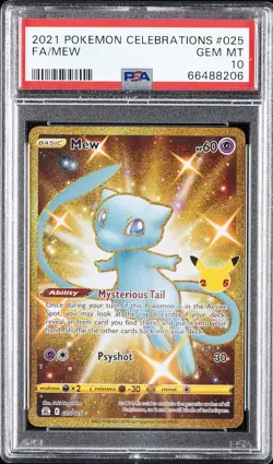 2021 POKEMON CELEBRATIONS #025 FULL ART/MEW PSA 10 - Image 1