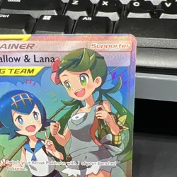 Pokemon Mallow & Lana TAG TEAM Full Art Holo 231/236 Sm-Cosmic Eclipse - Image 2