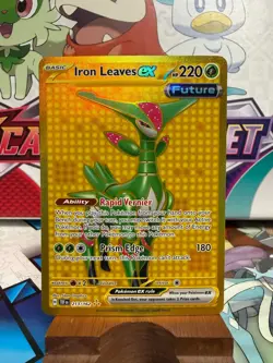 Iron Leaves ex 213/162 Gold - Temporal Forces - Pokemon TCG - SHIPS FAST - Image 1