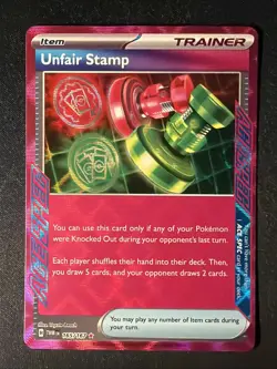 Unfair Stamp 165/167 Pokemon Sv06: TWM Ace Spec ⭐ Crisp NM/M 💥Ships Free💥 - Image 1