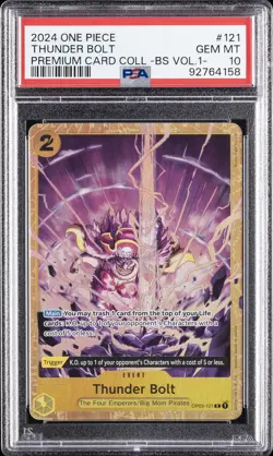 2024 ONE PIECE PREM CARD COLL -BEST SELECTION VOL.1- #121 THUNDER BOLT PSA 10 - Image 1