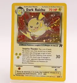 Dark Raichu 83/82 Team Rocket Secret Rare Holo Pokemon Card - One Swirl - Image 2