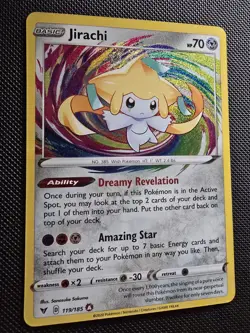 Jirachi 119/185 - Vivid Voltage - Amazing Rare Holo Pokemon Card Near Mint (NM) - Image 3