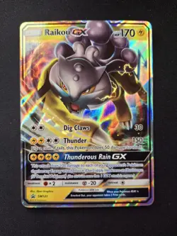 Raikou GX SM121 Black Star Promo Ultra Rare Holo Pokemon Card PC - Image 1