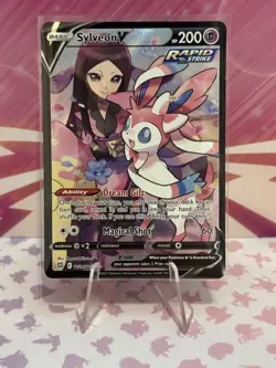 Sylveon v Full Art Trainer Card TG14/TG30 Brilliant Stars Pokemon Card 2022 Mint - Image 1
