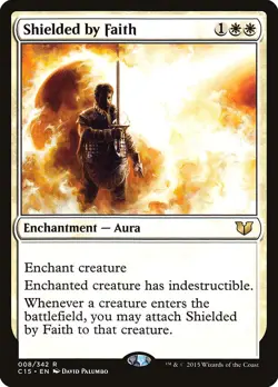 Shielded by Faith Commander 2015 NM White Rare MAGIC GATHERING CARD ABUGames - Image 1