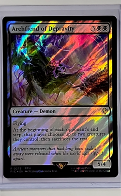 2025 MTG Magic the Gathering FIC Commander Surge Foil 273 Archfiend of Depravity - Image 1