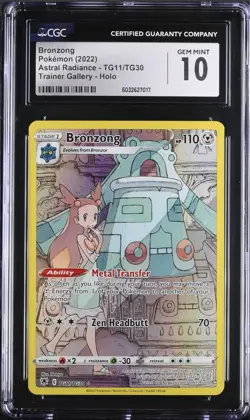 CGC 10 GEM MINT Bronzong TG11/TG30 Astral Radiance Ultra Rare Full Art Pokemon - Image 1