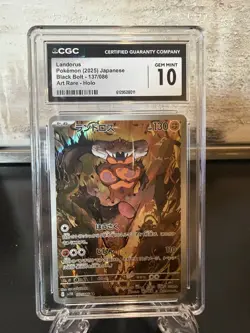 Landorus 137/086 Art Rare - CGC Gem Mint 10 - Japanese Black Bolt - Pokemon TCG - Image 5