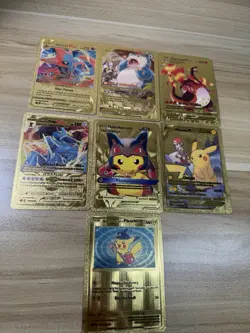 Set Of 7 Golden Vmax Pokemon Cards - Image 2