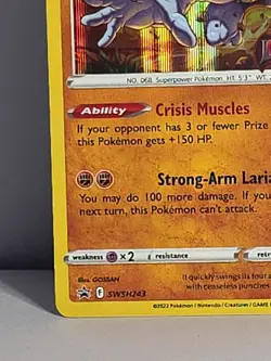 Machamp SWSH243 Lost Origin Prerelease Stamp Black Star Promo Pokemon NM-LP - Image 4