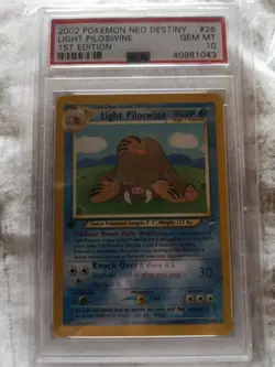 Pokemon Light Piloswine 26/105 Neo Destiny 1st edition PSA 10 - Image 1