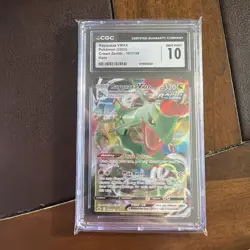 2023 Pokemon Crown Zenith #101/159 Rayquaza Vmax Holo CGC 10 GEM MINT - Image 1