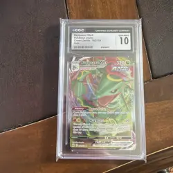 2023 Pokemon Crown Zenith 102/159 Rayquaza VMAX Holo CGC 10 GEM MINT - Image 1