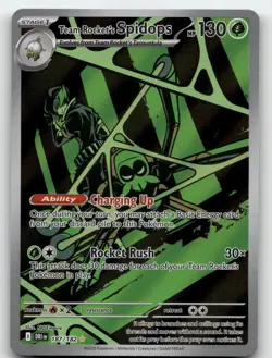 TEAM ROCKET'S SPIDOPS 187/182 ILLUSTRATION RARE DESTINED RIVALS POKEMON NM/M - Image 2