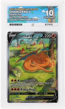 🔹ACE 10 GEM MINT🔹Charizard V SWSH260🔸Pokemon Ultra Premium Collection 2022 - Image 1