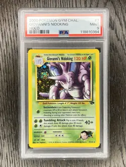 Giovanni’s Nidoking PSA 9 Pokemon WOTC 2000 Gym Challenge 7/132 Holo Swirl - Image 3