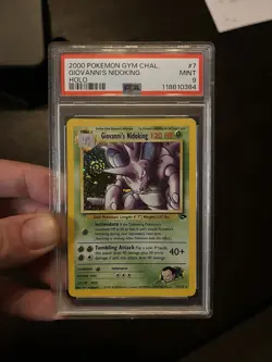 Giovanni’s Nidoking PSA 9 Pokemon WOTC 2000 Gym Challenge 7/132 Holo Swirl - Image 4