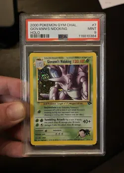 Giovanni’s Nidoking PSA 9 Pokemon WOTC 2000 Gym Challenge 7/132 Holo Swirl - Image 5