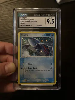 Kyogre CGC 9.5 Pokemon 2005 EX Emerald 6/106 Holo Swirl Low POP 6 - Image 4