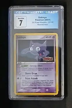 Sableye 2007 EX Power Keepers 22/108 Reverse Holo Stamped Pokemon CGC 7 - Image 1