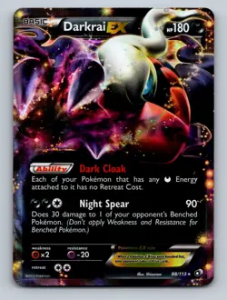 Pokemon TCG Darkrai EX Holo Ultra Rare Legendary Treasures 88/113 - Image 1