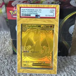 2026 POKEMON ASC EN-ASCENDED HEROES MEGA HYPER RARE MEGA CHARIZARD Y EX PSA 9 - Image 1