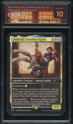 2022 MTG Secret Lair Drop #432 Chun-LI, Countless Kicks CCG 10 PRISTINE - Image 1
