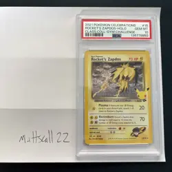 PSA 10 Rocket's Zapdos 15/132 Celebrations 25th Holo Pokemon Card Gem Mint New - Image 4