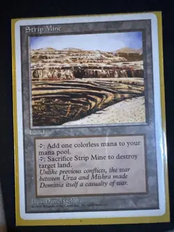 Magic: The Gathering Strip Mine 4th Edition Uncommon Card NM Land - Image 1