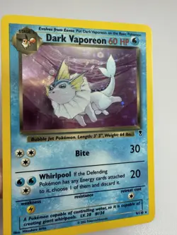 Pokemon TCG Dark Vaporeon Holo Rare Card Legendary Collection 9/110 - Image 2