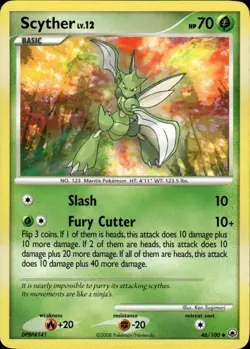 Scyther Uncommon Majestic Dawn 46/100 Grass Pokemon Card - Image 1